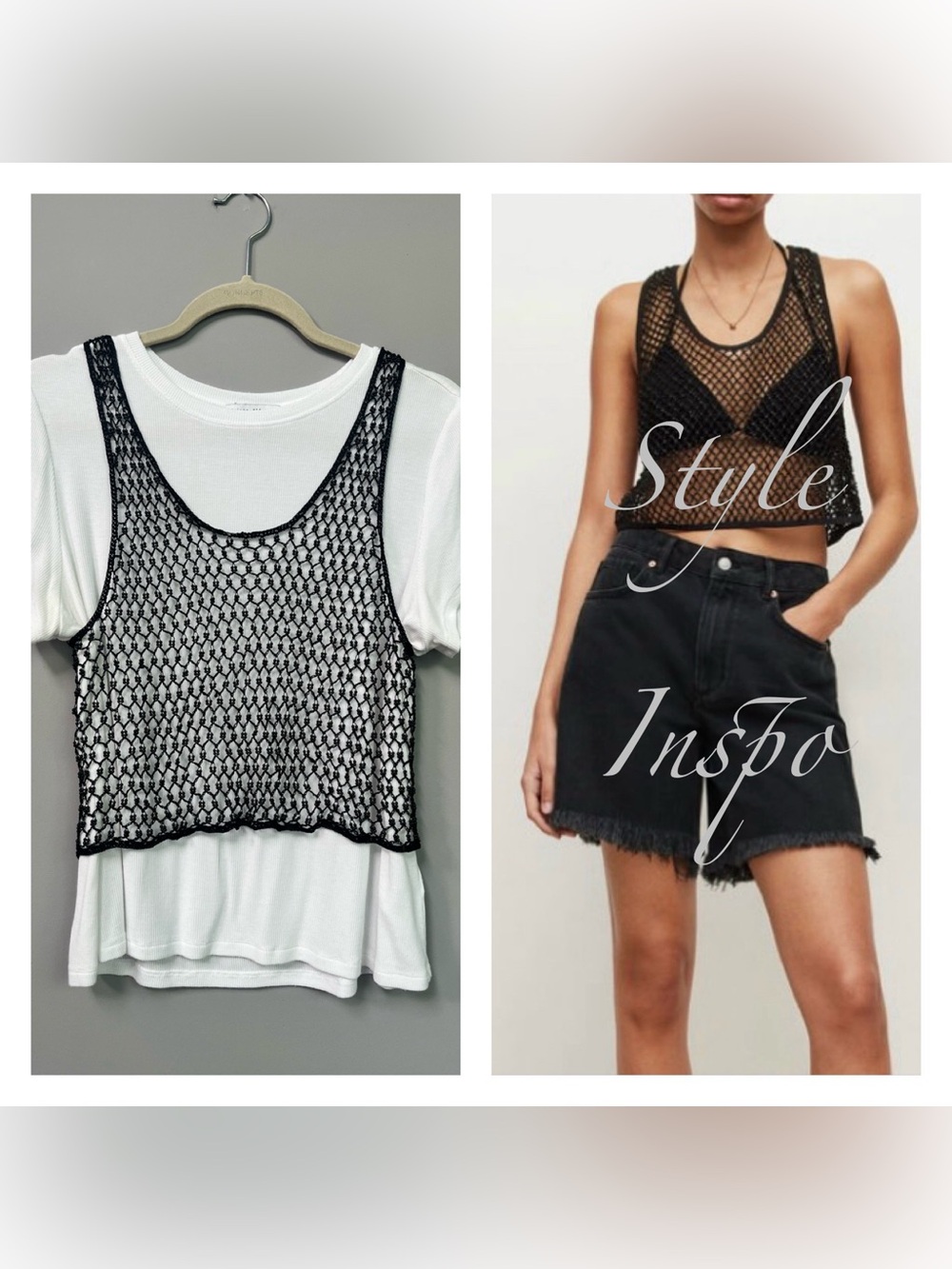 Beaded crochet crop tank